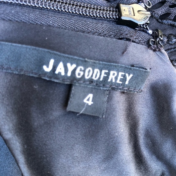 Jay Godfrey Cross Front Halter Embroidered Lace Cutout Mini Dress - Picture 8 of 10